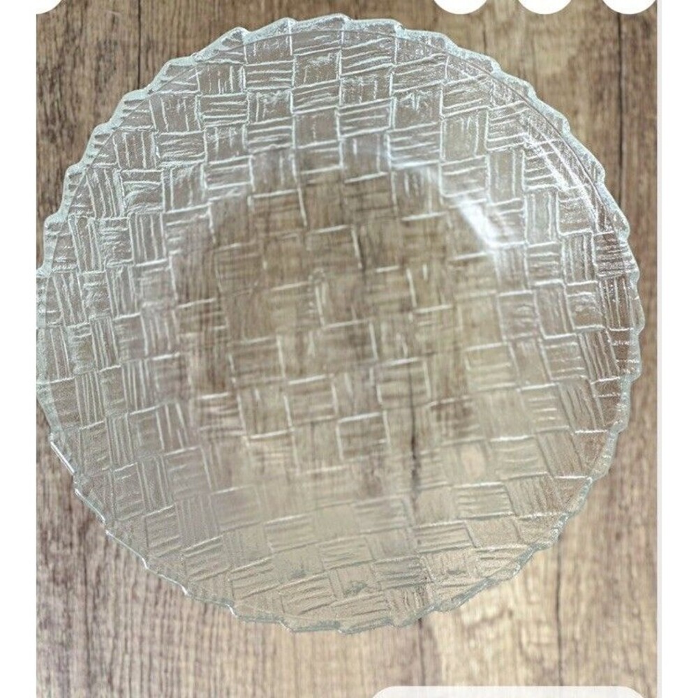 Basket Weave Glass Bowl Vintage